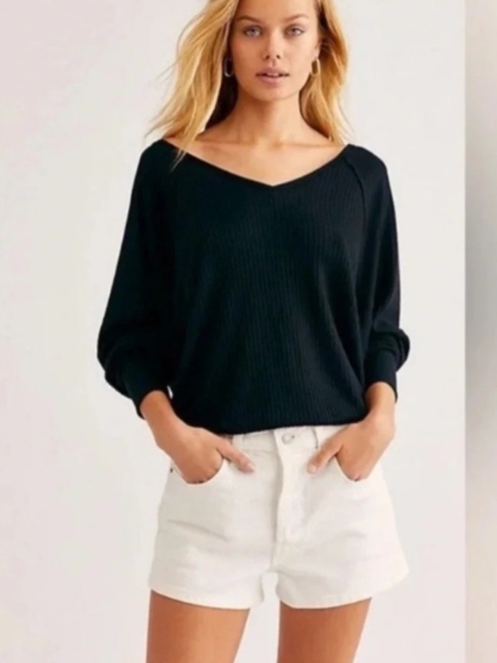 Free People Santa Clara Thermal in Black